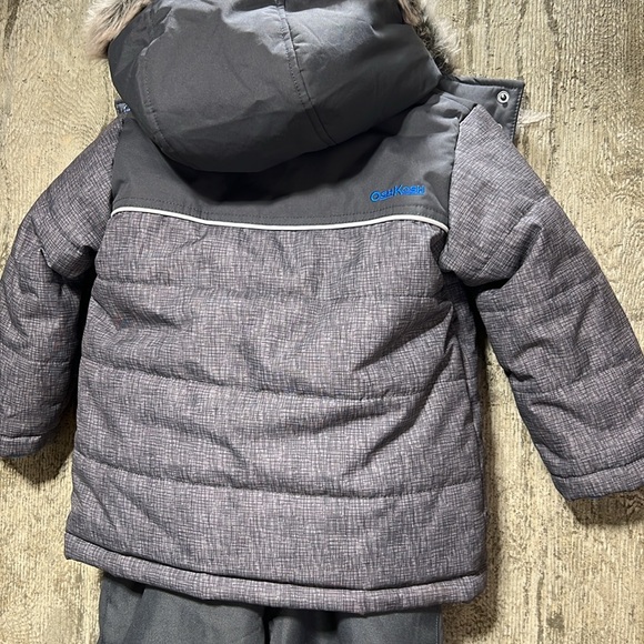 Oshkosh toddler 2 piece snowsuit gray 24M - Picture 6 of 12